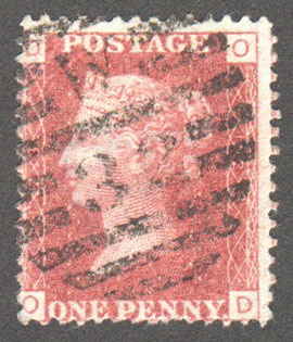 Great Britain Scott 33 Used Plate 123 - OD - Click Image to Close